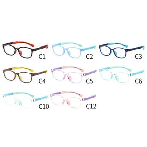 Bona Tr 90 Kinderen Logo Groothandel Anti Blauw Licht Bril Kleurrijke Kids Brillen Frames