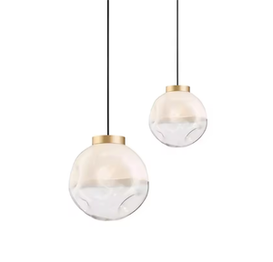 Zeal Lighting Factory Lámpara colgante de vidrio blanco lechoso transparente esférico Lámpara de araña de alta calidad a precio de fábrica - Product Image 1