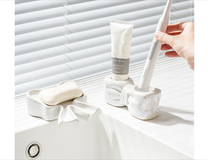 Jabonera <span class=keywords><strong>de</strong></span> Cerámica con Diseño <span class=keywords><strong>de</strong></span> Lazo, Escurridor para Baño, Creativa, <span class=keywords><strong>de</strong></span> Alta Gama, Lujo Ligero, para Lavabo, Estilo Transfronterizo - Product Image 2