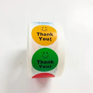 맞춤형 식품 박스 접착 스티커 비닐 종이 인쇄 가방 감사 스티커