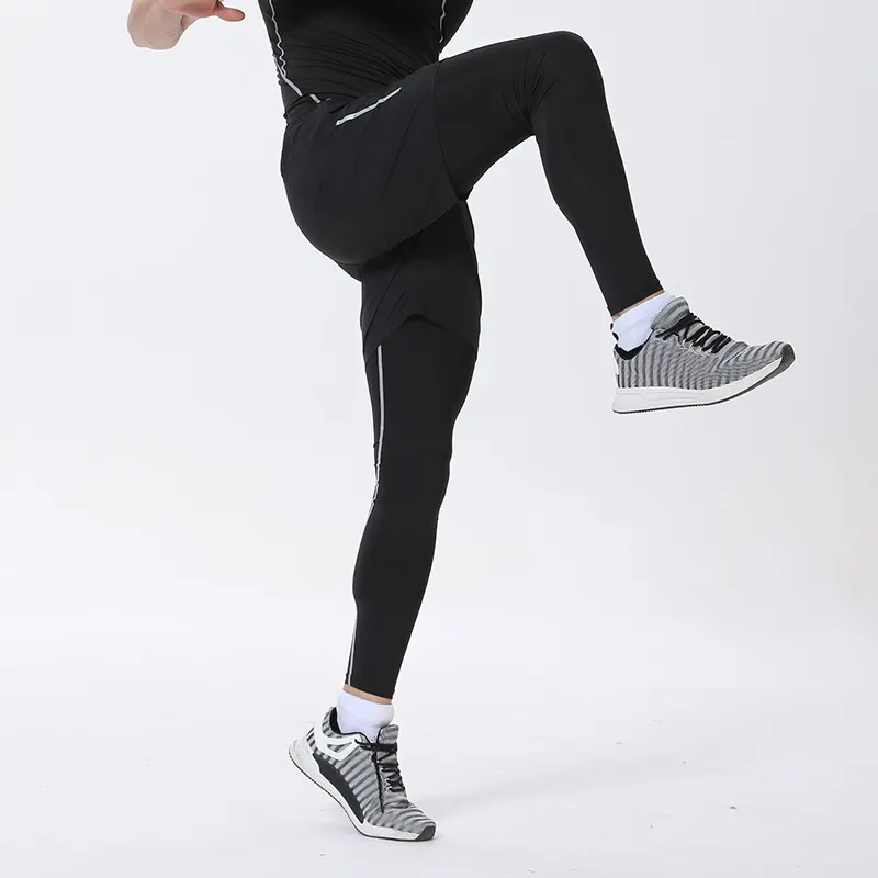체육관 착용 스타킹 스트레치 탄성 사용자 정의 압축 인쇄 스포츠 남성 의류 레깅스 피트니스 스타킹