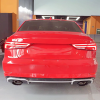 Nouveau diffuseur arrière homologué Sport, style Audi RS3, pour pare-chocs et échappement, noir brillant, à visser, pour Audi A3 S3 Berline 8V.5 S-Line