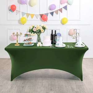 Housse de table rectangulaire moderne en polyester tricoté, personnalisable, imperméable, pour salon professionnel, impression CMJN, 6FT 8FT - Product Image 6