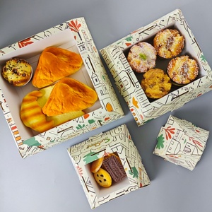 Sunshine Custom <b>Printed</b> Logo Reusable Pyramid Shape Paperboard Food <b>Packaging</b> Box for Takeout Catering Catering Bread Snack - Product Image 1