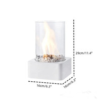 Cheminée à alcool portable moderne pour villa, à poser sur comptoir, avec feu réel, petit poêle de chauffage à l'éthanol en métal
