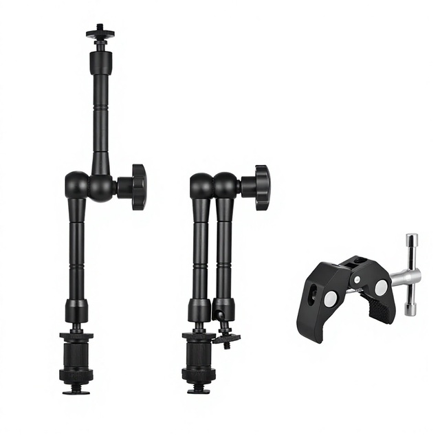 7in 11 Inch Metal Articulating Magic Arm Super Clamp Holder Stand for DSLR Camera Photo Studio Photography Accessory Prop Kit