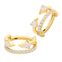 Bijou de piercing en titane ASTM F136 Eternal Metal, anneau segmenté articulé pavé de zircone cubique, cadeau de mariage pour enfants, bijou corporel