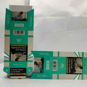 烟盒花香茶烟片可折叠包装定制84毫米铜版纸畅销印尼