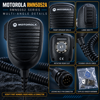 Microphone PTT compact standard Motorola RMN5052A pour radios bidirectionnelles DM4601E, XPR5550e, XPR4500, DGM5500E – Accessoire radio