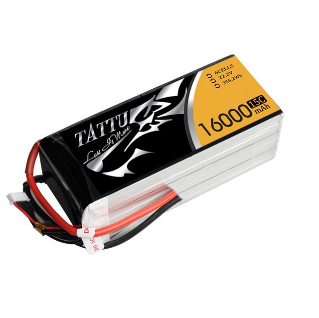 TATTU 16000mah 22.2v 15c 6s Lipo Battery Agricultural Chemical Sprayer UAV Drone Li-Po High Power Battery
