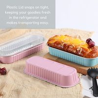 Mini moules à gâteau rectangulaires jetables de 200 ml, moules à cupcakes de 6,8 oz en PP, contenants en aluminium pour desserts, cheesecakes, crèmes