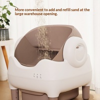 Litière intelligente transfrontalière pour chat, entièrement automatique, anti-éclaboussures, facile à nettoyer, grande taille, toilette électrique pour chat, élimination des déchets, ABS