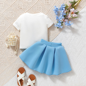 MQATZ set di abbigliamento estivo per bambine e bambine 2 pezzi t-shirt a maniche corte con gonne Tutu - Product Image 4