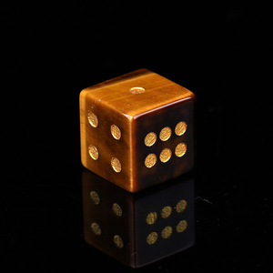 <span class=keywords><strong>Nuovi</strong></span> Dadi in Cristallo Naturale da 15mm con Incisione Laser e Punti Dorati, Dadi in Pietra Preziosa per Divinazione, Giochi da Tavolo e Regalo - Product Image 2