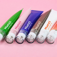 Tube cosmétique brillant ABL personnalisé D19 10ml-25ml pour emballage de sérum pour les yeux, gel, crème, tube à bille massant avec applicateur à bille