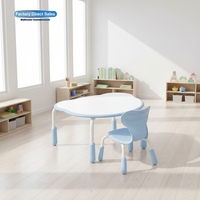 Ensemble table d'étude et chaise de jeu ergonomique en plastique moderne Bo Jiao pour bébés/enfants, hauteur réglable, écologique, pour chambre à coucher