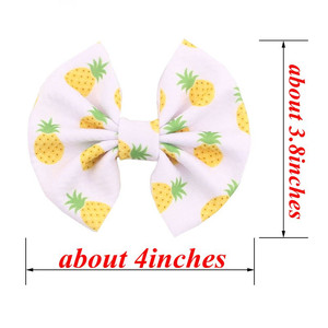 Accesorios para el Cabello Modernos y Lindos, Pinzas para el Cabello con Lazo de Tela Waffle con Estampado Floral de 4 Pulgadas para Niñas, Primavera-Verano - Product Image 5