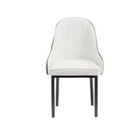 Chaise de salle à manger en acier inoxydable avec revêtement en cuir, design durable et léger, style moderne pour la maison, le bureau, la salle à manger et l'extérieur