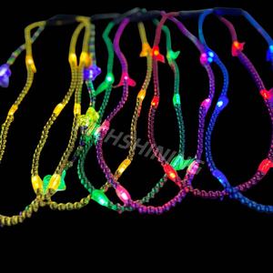 RICHSHINING 2025 fantasma colore arcobaleno multimodale lampeggiante sillaba LED collana per rave EDM Concertsv - Product Image 4