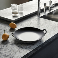 Vente en gros d'usine Nouveau plat à fondue en mélamine noire pour restaurant