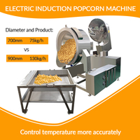 Machine à Popcorn Électrique Professionnelle de Haute Qualité, Grande Capacité, Industrielle, Automatique, pour Popcorn Sucré au Caramel