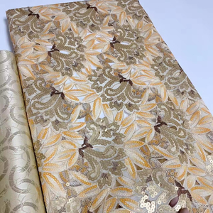 Ap9003 Phi đôi Organza màu xanh lá cây vải chất lượng cao <span class=keywords><strong>handcut</strong></span> sequin ren với <span class=keywords><strong>sequins</strong></span> - Product Image 2