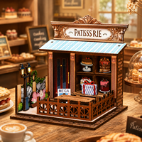 Kit de maison de poupée miniature en bois 3D à construire soi-même - Décoration d'étagère et modèles de maison de poupée créatifs