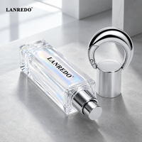 Botol Parfum Mini Gantungan Kunci Kaca Kosong 10ml 20ml 30ml Persegi dengan Tutup Logam, Logo Dapat Disesuaikan, Barang Dekoratif