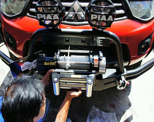 Usine directe compacte 9500lbs <span class=keywords><strong>12V</strong></span> treuil de voiture à corde synthétique 4x4 hors route treuil électrique palan - Product Image 6