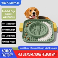 Tapis d'alimentation lente en silicone avec ventouses tapis de léchage anti-étouffement pour chats et chiens