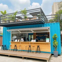 Vente Chaude : Conteneur Portable Personnalisé de 20 pieds pour Magasin, Kiosque de Restauration Rapide, Café, Stand de Vente au Détail, Boutique Mobile Extérieure en Acier