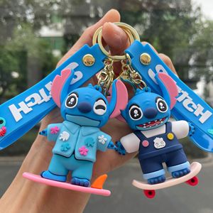 Top Sale Pvc Keychain 3D <b>Doll</b> Lovely Cartoon Stitch Anti-Lost Keyrings Kids Gifts Toys Handbag Pendant Decoration <b>Accessories</b> - Product Image 4