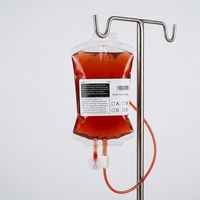 Autocollant personnalisé imprimé, pochette jetable pour boisson en forme de sac de sang d'Halloween, pour fête de vampire, décoration d'horreur