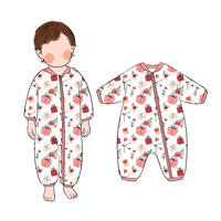 Combinaison-pyjama bébé en bambou respirant et doux de haute qualité, convertible avec fermeture éclair, personnalisable, vente en gros