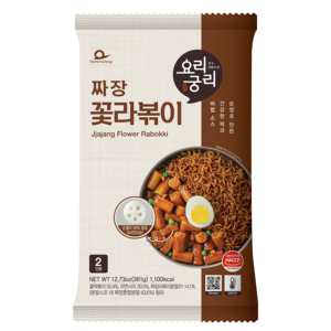 Comida Instantánea No Picante: Jjajang Rabokki, Rabokki de Frijol Negro, Incluye Fideos Ramen y Pastel de Arroz de Cinco Orificios - Product Image 1