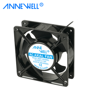 ANNEWELL 120x120x38mm 110V 220V <span class=keywords><strong>AC</strong></span> Ventilateur en alliage d'aluminium haute résistance à la température Cadre métallique Ventilateur axial pour réfrigérateur Four - Product Image 5