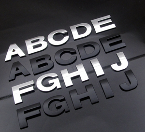 Lettere dell'Alfabeto Inglese in Metallo Cromato 3D <span class=keywords><strong>Personalizzate</strong></span> da 50mm per Decorazione <span class=keywords><strong>Auto</strong></span> con Nastro Adesivo Forte, Adesivi Fai-da-Te per <span class=keywords><strong>Auto</strong></span> - Product Image 6