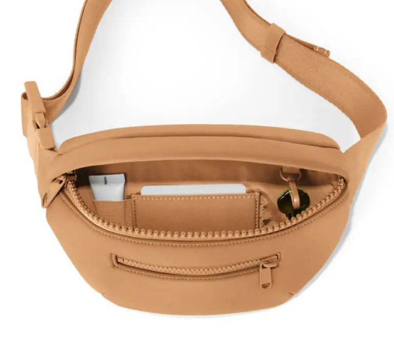 Portable Custom Logo Solid Color Fashion Adjustable Belt Women Neoprene Chest Waist Bum Bag Soft Fanny Pack