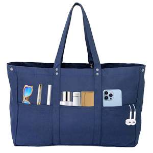 Factory Supply <b>Large</b> <b>Totes</b> <b>Bags</b> Bulk Utility Canvas <b>Tote</b> <b>Bag</b> <b>With</b> <b>Zip</b> - Product Image 1