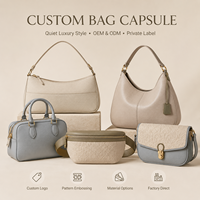 Collection de sacs à bandoulière pour femmes en cuir véritable minimaliste, OEM ODM, marque privée, avec motif, couleur et accessoires personnalisés