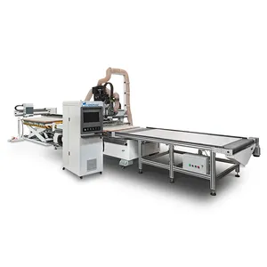 Mesin Pemotong CNC Pertukangan Kayu Jalur Produksi Router CNC Otomatis Penuh