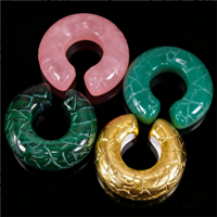 Nouveau design, argent 925, plaqué or 18 carats 2,5 microns, émail, jade, malachite, quartz rose, boucles d'oreilles pour femmes et hommes, bijoux fins