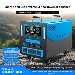 Estación de Energía Portátil Comercial de 5000W para Puestos de Calle y Eventos en Vivo, Sistema de Almacenamiento de Energía de Alta Potencia 220V con Batería LiFePO4 - Product Image 5