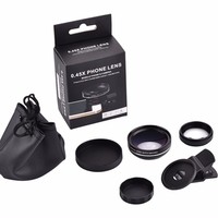 Objectif pour téléphone portable, objectif grand Angle de 0,45x, objectif universel pour iPhone et Android, caméra HD Macro 12,5 x