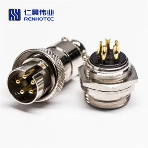 GX16 Reverse Rp Type Luchtvaart 16Mm Man Vrouw Plug Socket 2 3 4 5 6 7 8 9 10 pin Metalen Ronde Connector