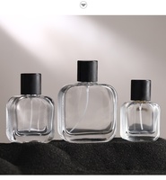 Hongyuan Ventes Chaudes Xb235 Flacons de Parfum en Verre Transparent de 30 ml avec Bouchon Noir Effet Crocodile et Logo Sérigraphié
