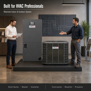 Proveedor de Sistemas de Aire Acondicionado HVAC con Bomba de Calor de 18 SEER2 R454b, 7kw, 10.5kw, 14kw, 17.5kw, Compresor de Corriente Continua Variable - Product Image 3