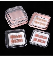 Boîte de rangement pour nail art à 10 emplacements avec fermeture à pression, organisateur de faux ongles en acrylique transparent pour l'affichage des ongles pressés et l'organisation du salon