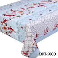 Nappe en PVC style arabe à motif treillis, imperméable, élégante, blanche, florale, en vinyle, pour le Ramadan