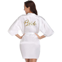 Robes en soie blanches à manches longues, robe en satin personnalisée pour femmes, robe de demoiselle d'honneur en soie satinée